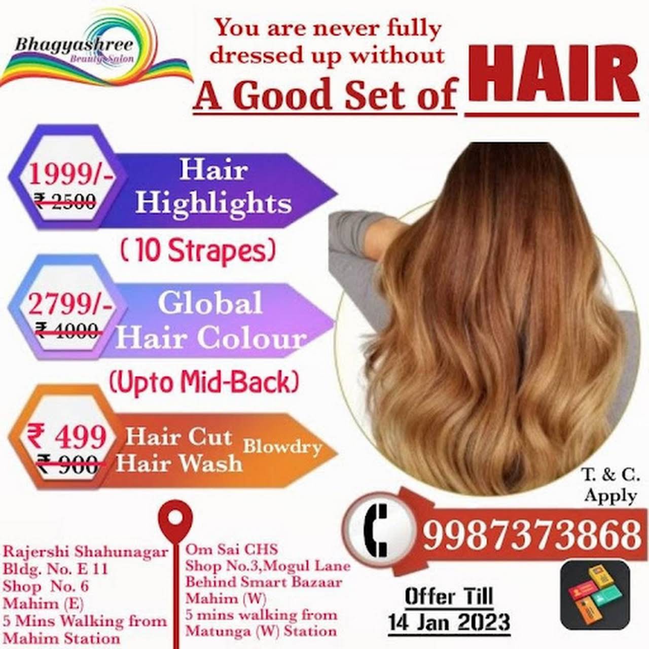 Beauty parlour near me for ladies with price deals