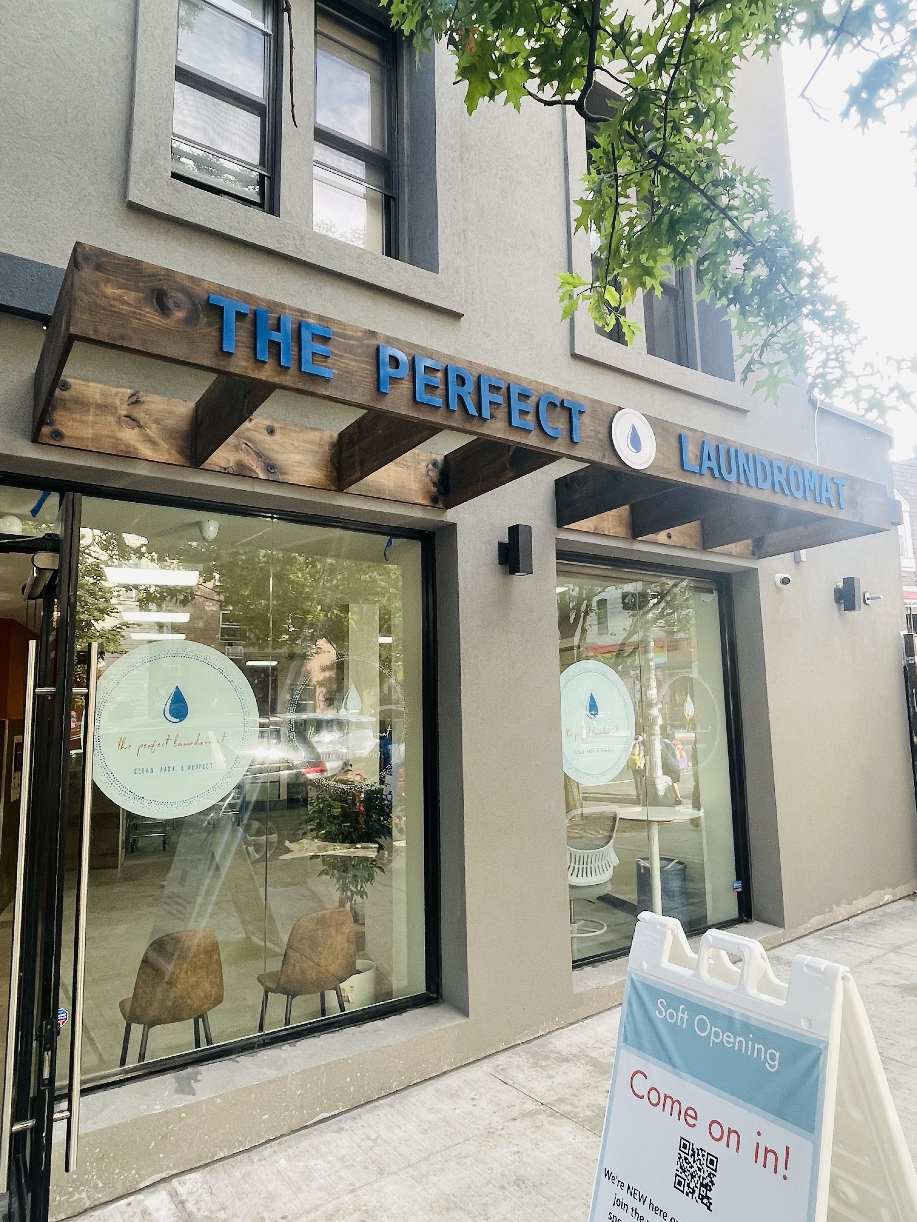 Self-service laundry at The Perfect Laundromat, Brooklyn, NY