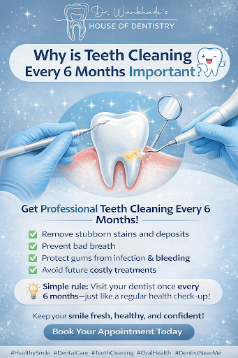 At Dr. Wankhade's House of Dentistry, we believe prevention is better than cure. Regular professi…