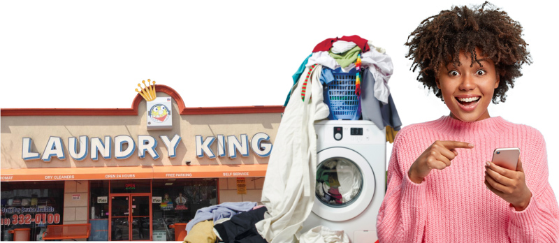 Laundry King Pick Up and Delivery in Brooklyn facility with washing machines in Brooklyn