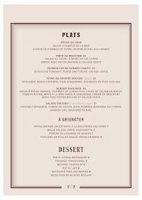 Menu La Maison des Ducs, Hôtel et Restaurant Page 1