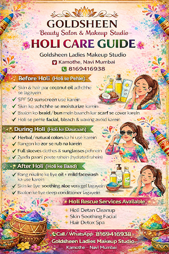 Celebrate a safe and skin-friendly Holi with the Goldsheen Beauty Salon & Makeup Studio Holi Care… post image