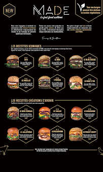 Menu Made Burger Nantes Page 1