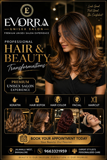 ✨ Professional Hair Colour, Balayage & Hair Transformations at EVORRA Unisex Salon, Jalahalli Wes… post image