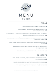 Menu Restaurant Solaire Le Présage Page 11