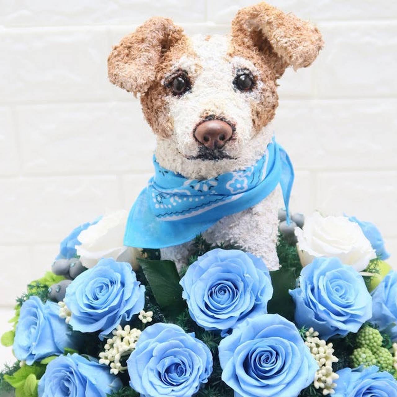 アトリエ花倶楽部 プリザーブドフラワー犬 プリザーブドフラワー猫 動物トピアリーフラワーギフト