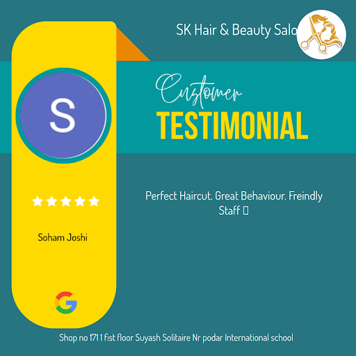 Soham Joshi, a satisfied customer, raves about the exceptional experience at SK Hair & Beauty Sal… post image