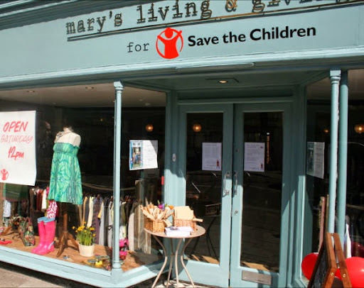 Mary's Living & Giving Shop for Save the Children Logo