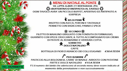Menu Di Natale Colli Euganei.Trattoria Pizzeria Al Ponte Ristorante A Montagnana