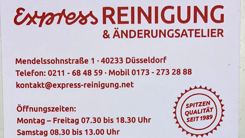 Express Reinigung& Änderungsatelier