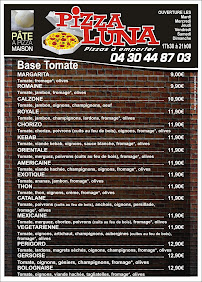 Menu Pizza Luna Page 2