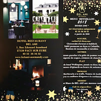 Menu Bel Ami Hotel Restaurant Normandie Page 1