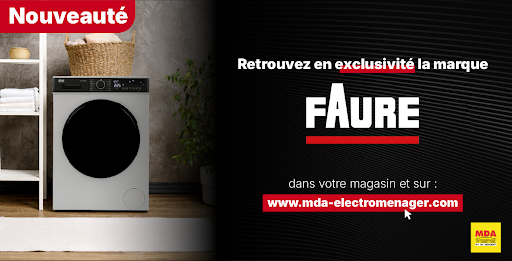 Bonne nouvelle pour votre maison : les produits Faure viennent d’arriver chez MDA !

Réputée pour sa fiabilité et sa simplicité d’utilisation, la marque Faure vous accompagne au quotidien avec des appareils performants à prix maîtrisés. Four, lave-linge, plaque de cuisson… tout pour équiper votre intérieur avec une valeur sûre.

C’est le moment idéal pour investir dans de grandes marques sans faire exploser votre budget. Mais attention, les arrivages partent vite…