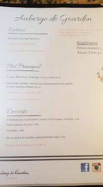 Menu auberge de gourdon Page 6