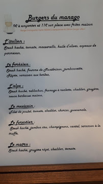 Menu Le Manago Page 1