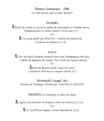 Menu Le Domaine du Seudre Page 2