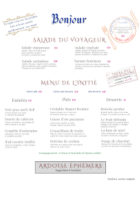 Menu Le Medieval Page 1