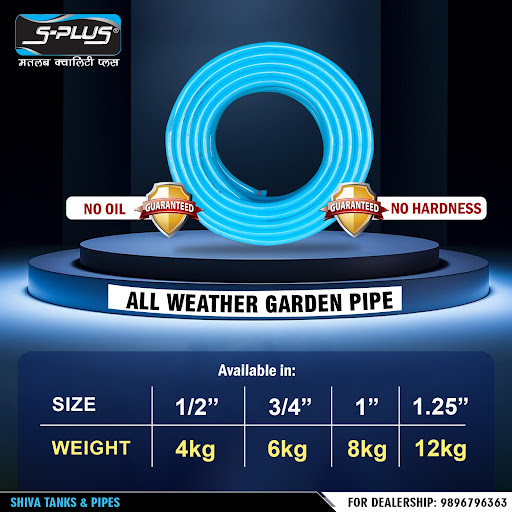 S plus garden pipe.all weather garden pipe.garden pipe.rubber…