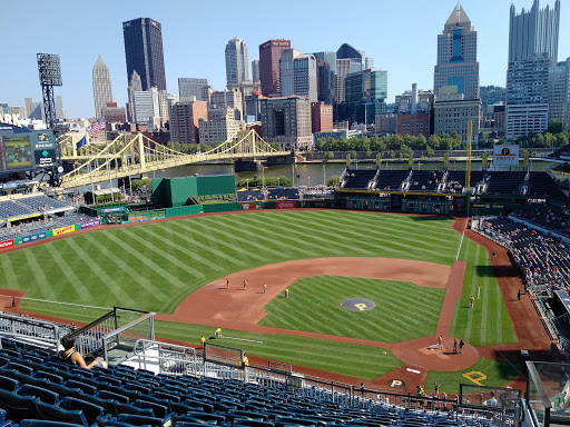 The park area where outdoor performances are given in the summer at the  West End-Elliot Overlook in summer time, Pittsburgh, Pennsylvania, USA  Stock Photo - Alamy