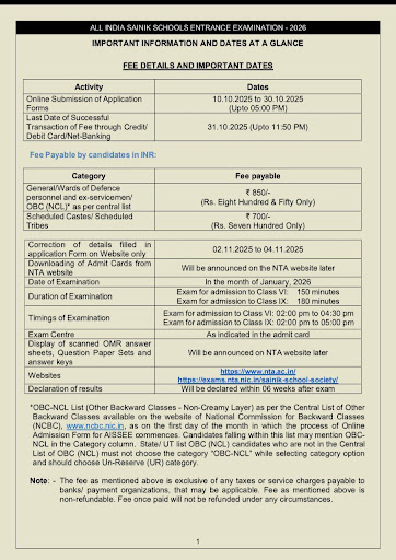 Sainik School Examinations crash course started 12 oct Sunday Hurry up guys post image