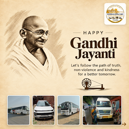 Celebrate Gandhi Jayanti with Nimmagadda vari andhra tours and travels, guiding you through histo… post image