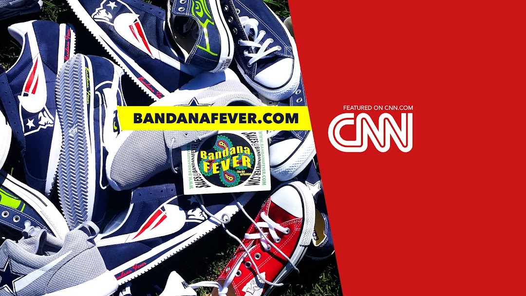 Custom Nike Cortez Shoes designed & customized by Bandana Fever