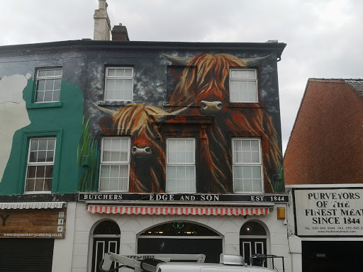 Pair of Moody Cows Mural by Paul Curtis - Thumbnail