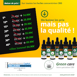 Photo n°25 de Green care Fougères - Magasin CBD - (fleurs, résines...) à bases de CBD, CBG, CBN sur Fougères à Fougères (Magasin bio)