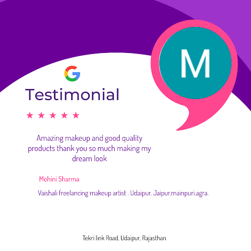 Udaipur makeup expert Vaishali impressed Mohini with her exceptional services! This top-rated mak… post image