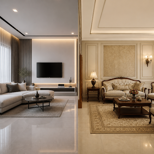 Confused between modern and classic interiors for your Nashik home? At SR interior & construction… post image