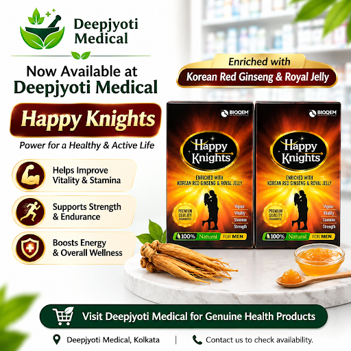 Enriched with **Korean Red Ginseng & Royal Jelly**, Happy Knights is formulated to support **men’… post image