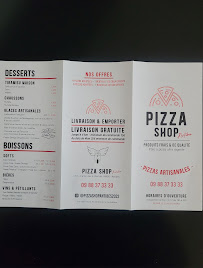 Menu Pizza Shop Antibes Page 1