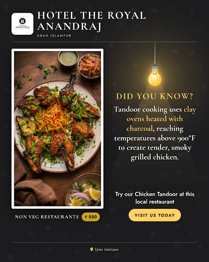 Did you know? Tandoor cooking uses clay ovens heated with charcoal, reaching temperatures above 9… post image