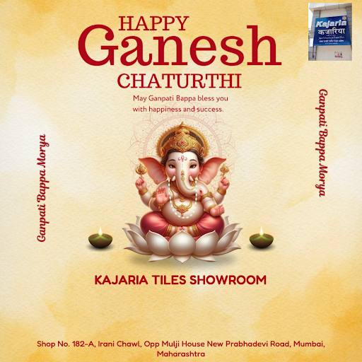 Happy Ganesh Chaturthi from KAJARIA TILES SHOWROOM, Mumbai! As you celebrate this auspicious occa…