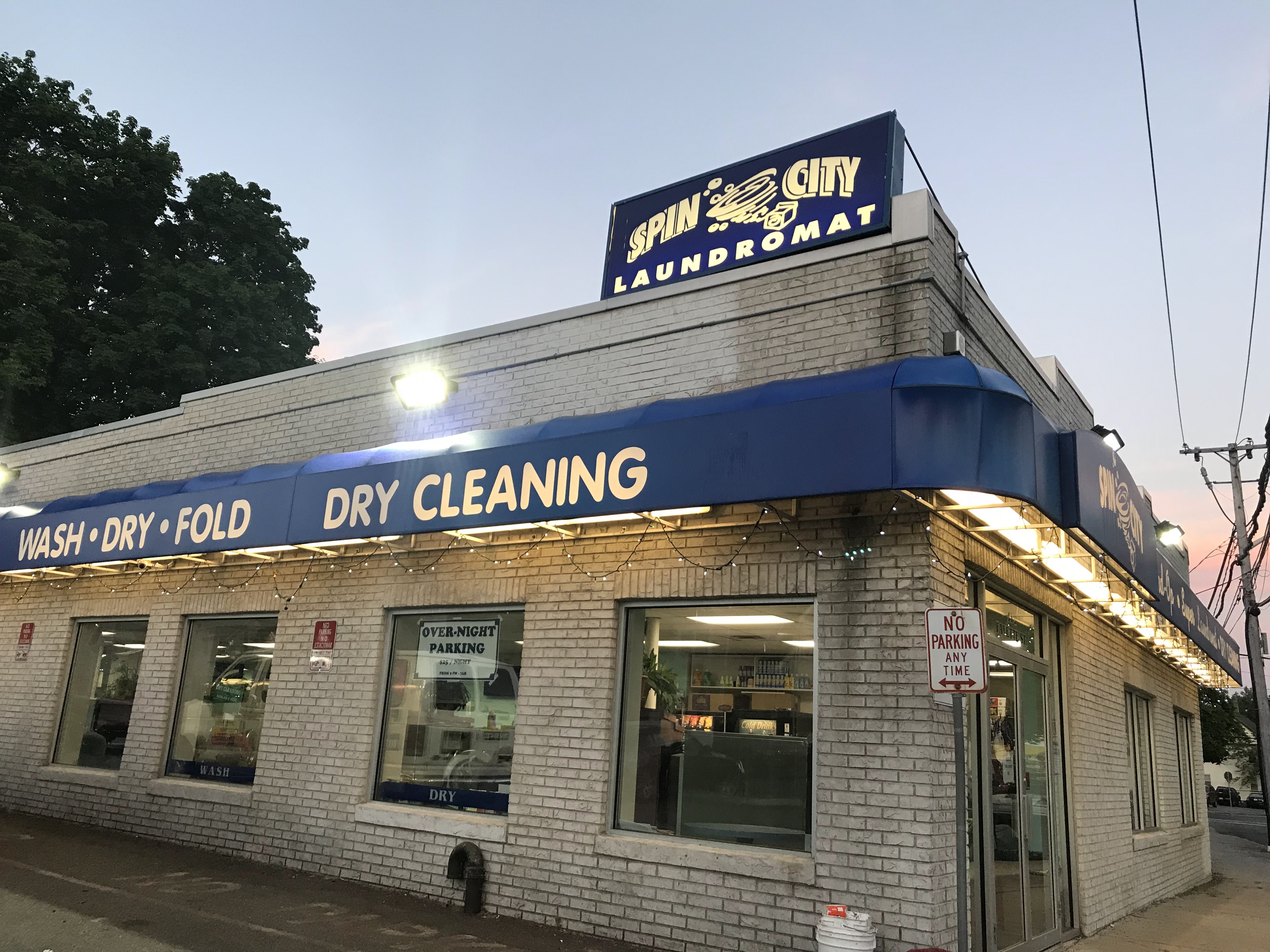 Self-service laundry at Spin City Super Laundromat, Lynn, MA