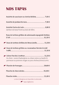 Menu Les Petits Crus Page 1