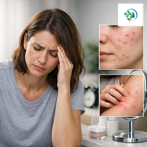 Stress doesn’t just affect your mood – it can trigger or worsen acne, hair fall, eczema, psoriasi… post image