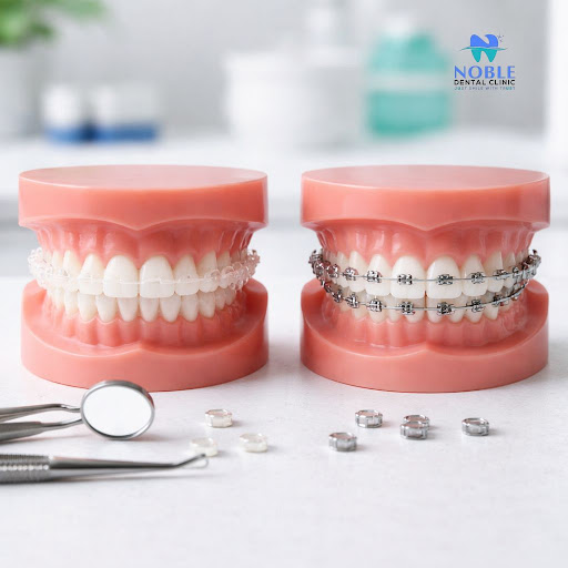 Thinking about straightening your teeth but confused between ceramic and metal braces? At Noble D… post image