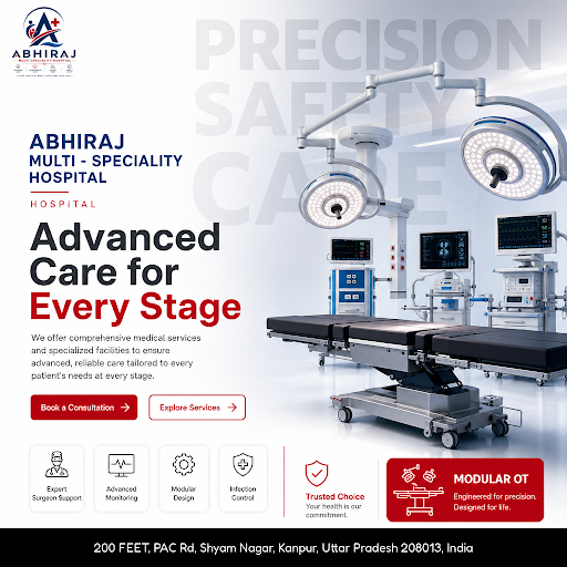 Abhiraj Multi-Speciality Hospital offers advanced ICU, modular OT, NICU, OPD, and IPD facilities…