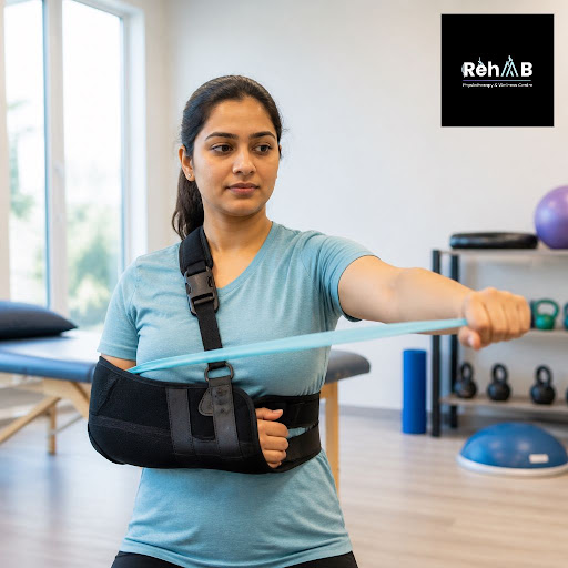 Just had shoulder surgery and worried about getting back to normal? At RehAAB Physiotherapy And W… post image
