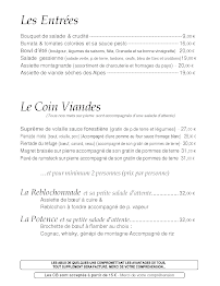 Menu Le Refuge de Florimont Page 2