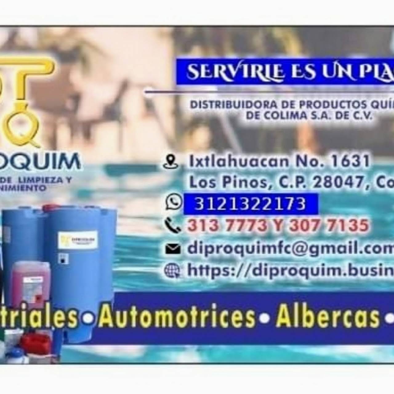 DIPROQUIM Distribuidora de Productos Químicos de Colima, . de . -  Proveedor de equipos y productos para albercas y de limpieza en general.