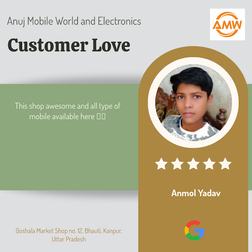 Anmol's exceptional experience at Anuj Mobile World in Kanpur! He rates us 5/5 and swears by our…