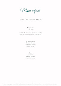 Menu Logis Hotel Relais Saint-Jacques Châteauroux | Complexe Hôtelier Page 1