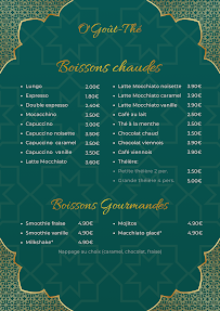Menu O'Gout-Thé Douai Page 1