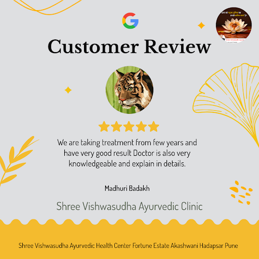 Madhuri Badakh's remarkable experience at Shree Vishwasudha Ayurvedic Clinic in Pune! She praises… post image