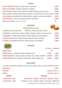 Menu Pizzeria P'tit Creux 12 Page 1