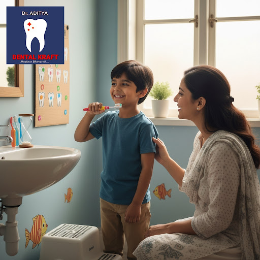 Struggling to get your child to brush without a fuss? At Dr. Aditya Dental Kraft in Ghaziabad, we… post image