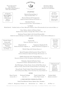 Menu L'Entente, Le British Brasserie Page 2