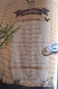 Menu Auberge De La Dune Restaurant Page 8